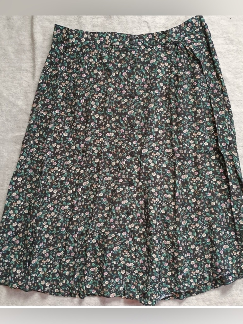2X Vintage Floral Midi Skirt